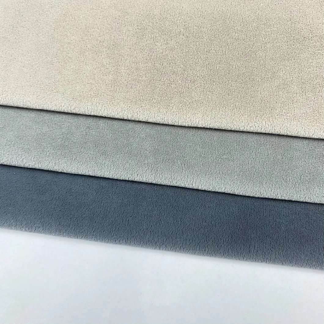 High Quality French Velvet Fabric Polyester Micro Suede Sofa Fabric for Decorative Sofa Fabrics