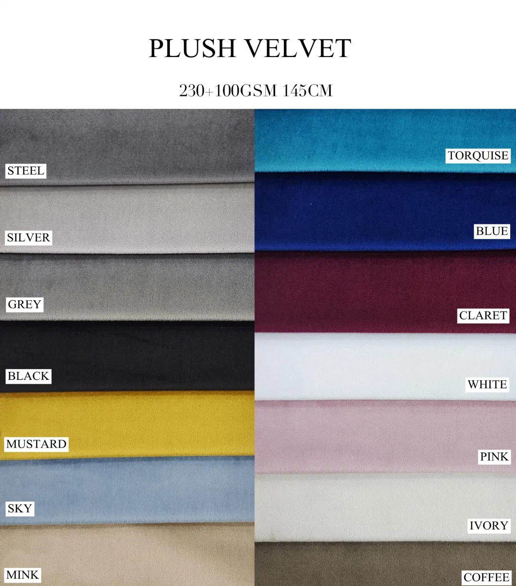 Hot Sale Classice Fabric Plush Holland Velvet Original Dyeing Upholstery Furniture Sofa Curtain Home Textile Fabric China Factory