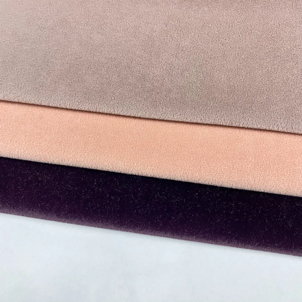 High Quality French Velvet Fabric Polyester Micro Suede Sofa Fabric for Decorative Sofa Fabrics