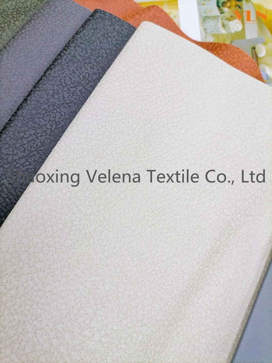 Hot Sale Technology Leather Suede 100% Polyester Fabric Dyeing with Glue Emboss Upholstery Furniture Sofa Textile Fabric