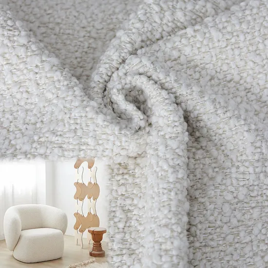 Recycle Chenille Velvet Boucle Polyester Sofa Fabric for Office Furniture Chair Upholstery Home Texitile 