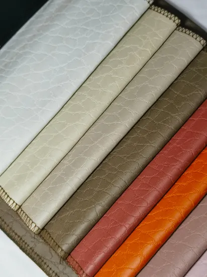 Leather Look 100% Polyester Imitation Leather Suede Sofa Furniture Fabric 