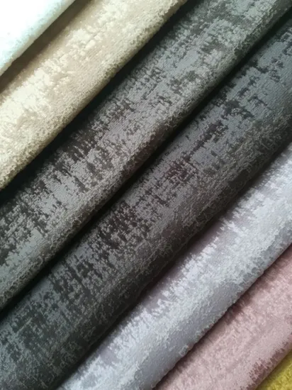 Hometextile 100% Polyester Shiny Embossed Sofa Gold and Silver Bronzing Velvet Upholstery Fabric for Sofa Furniture Textile 