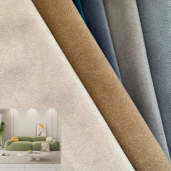 100% Polyester Brush Velvet Textile Sofa Fabric for Furniture Upholstery Suede Home Textile 
