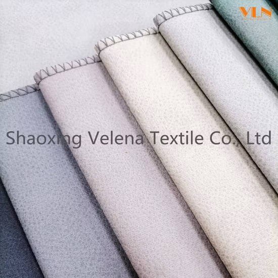 Hot Sale Technology Leather Suede 100% Polyester Fabric Dyeing with Glue Emboss Upholstery Furniture Sofa Textile Fabric