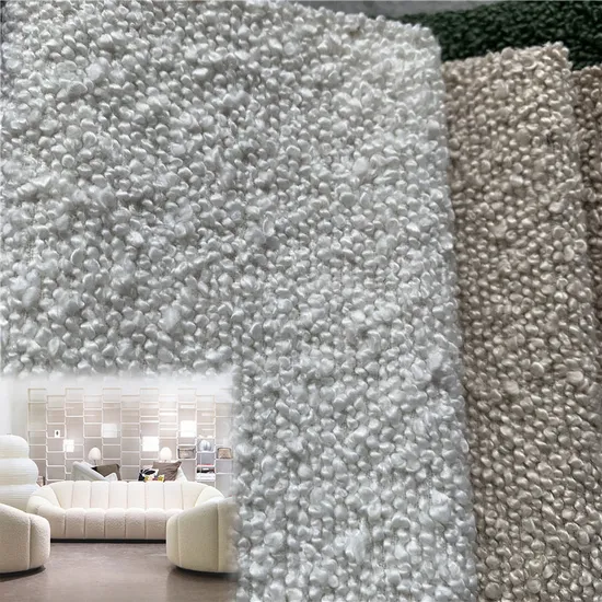 Hot Sale Fashionable Boucle Woven Decorative Upholstery Polyester Fabric for Furniture Sofa Chair Curtain Bag Home Textile 