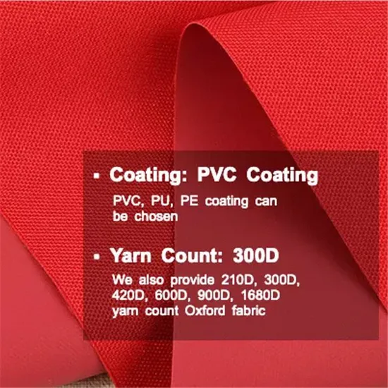 Home Textile Sofa Curtain Upholstery Use and 100% Polyester Oxford PVC Coated Fabric