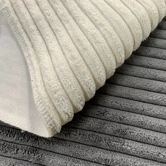 Popular Pattern Home Textile Teddy Velvet Polyester Corduroy Fabric with Soft Hand Feeling for Sofa Chair Pillow Cushion 