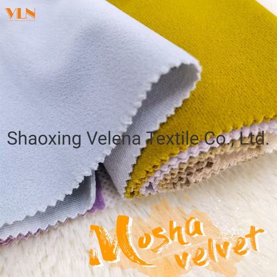 New Arrival 100%Polyester Mosha Velvet Super Soft Plain Dyed Home Textile Furniture Upholstery Sofa Curtain Fabric