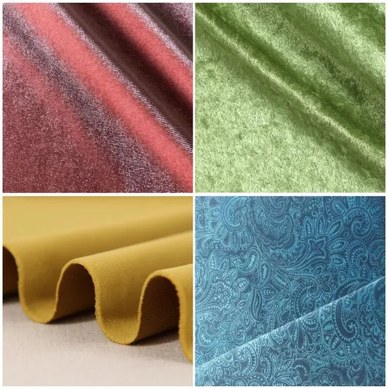 100% Polyester Velvet Sofa furniture Upholstery Textile Fabric 