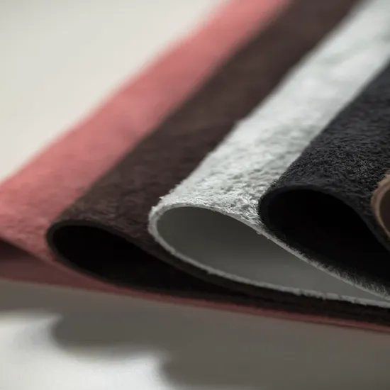 Huafon Microfiber Elastic Spunlace Nonwoven Fabric Suede for Sofa PP Polyester Faux Interlining Waterproof Green Suede for Men Shoes Non Woven 