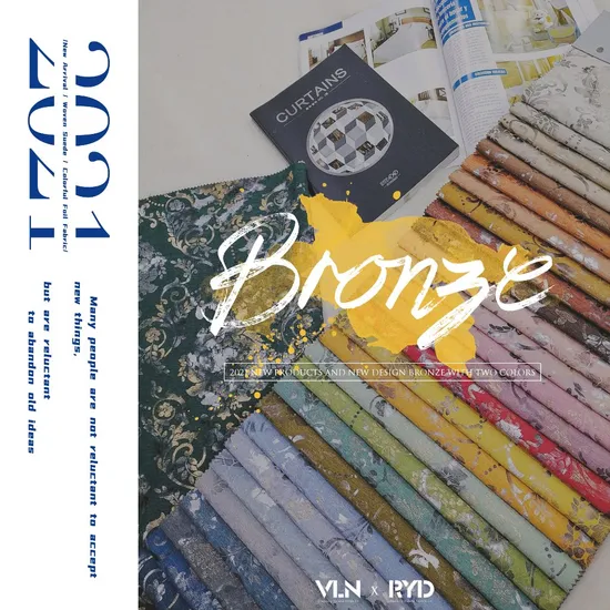 Hot Sale Polyester Woven Suede Dyeing with Colorful Bronzing Fancy Upholstery Furniture Sofa Fabric China Factory 