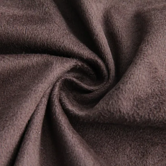 Dark Brown 100%Polyester One Side Suede Fabric for Sofa/Garment 