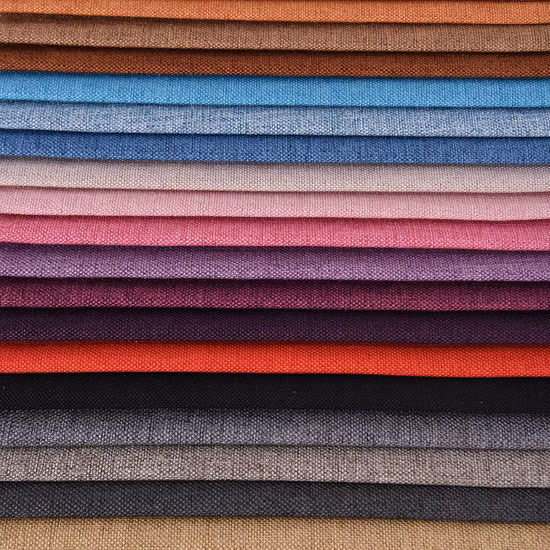 Polyester Upholstery Home Textile Plain Dyed Woven Sofa Fabric