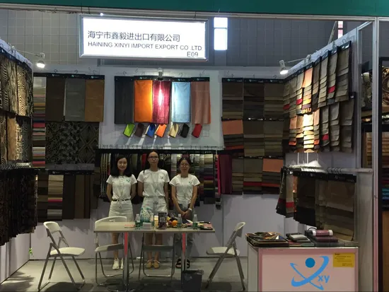 China Quality Manufacturer 2 Tone Polyester Linen Look Plain Sofa Upholstery Fabric