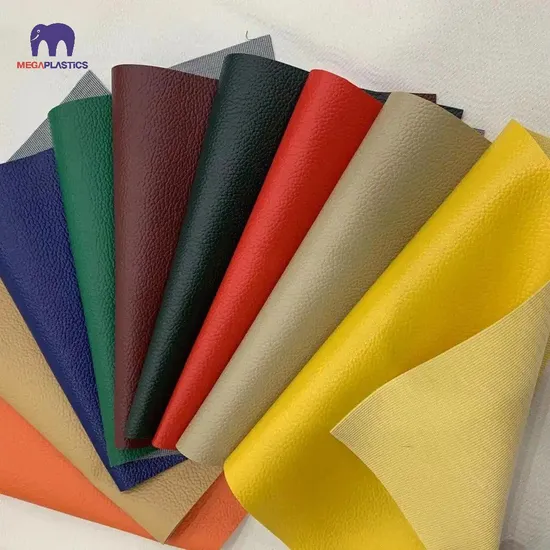 Hot Sale Small Lychee Pattern PVC Leather Upholstery Fabric for Sofa and Furniture with Cheap Price 